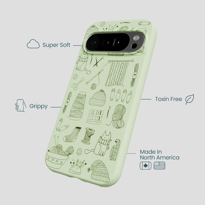 Sage Green Knit Nook Google Pixel 10 Pro XL Case