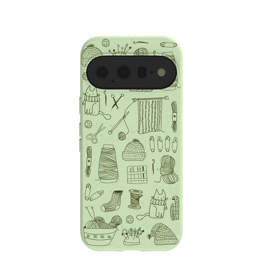 Sage Green Knit Nook Google Pixel 11 Case
