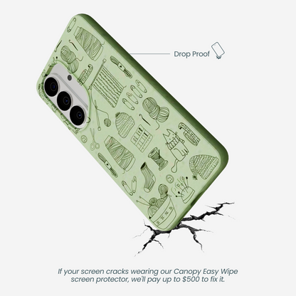 Sage Green Knit Nook Samsung Galaxy S26 Case