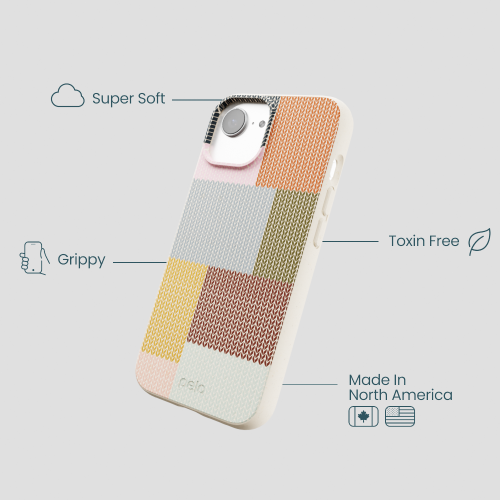 London Fog Knitted Patchwork iPhone 16e/17e Case