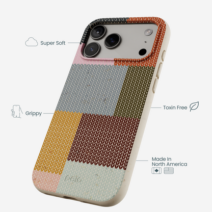 London Fog Knitted Patchwork iPhone 17 Pro Max Case