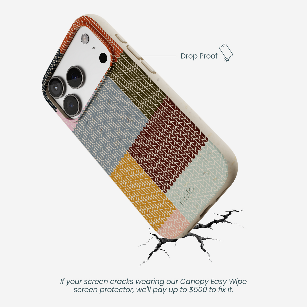 London Fog Knitted Patchwork iPhone 17 Pro Case