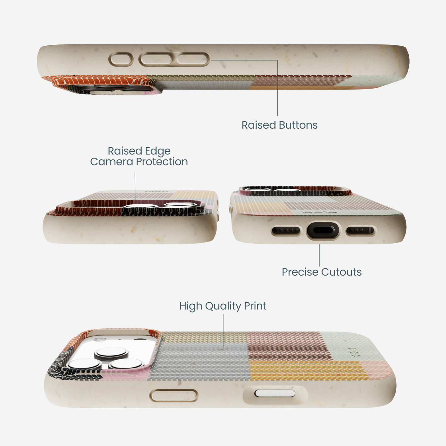 London Fog Knitted Patchwork iPhone 17 Pro Case