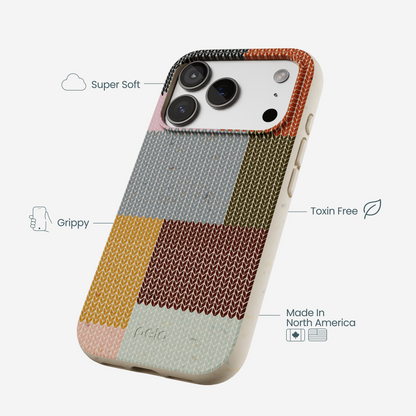London Fog Knitted Patchwork iPhone 17 Pro Case
