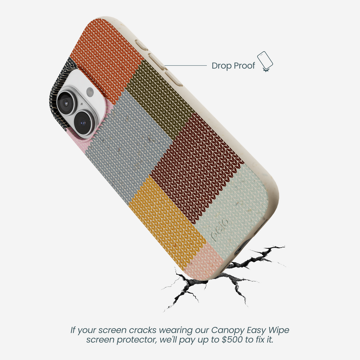 London Fog Knitted Patchwork iPhone 17 Case