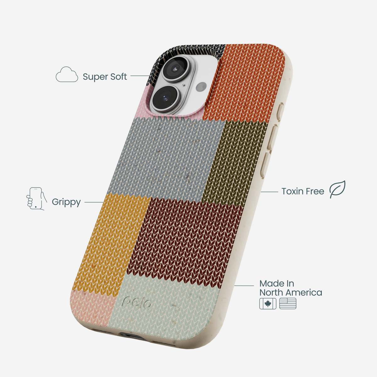 London Fog Knitted Patchwork iPhone 17 Case