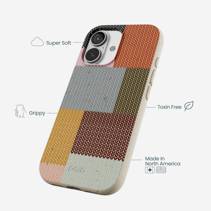 London Fog Knitted Patchwork iPhone 17 Case