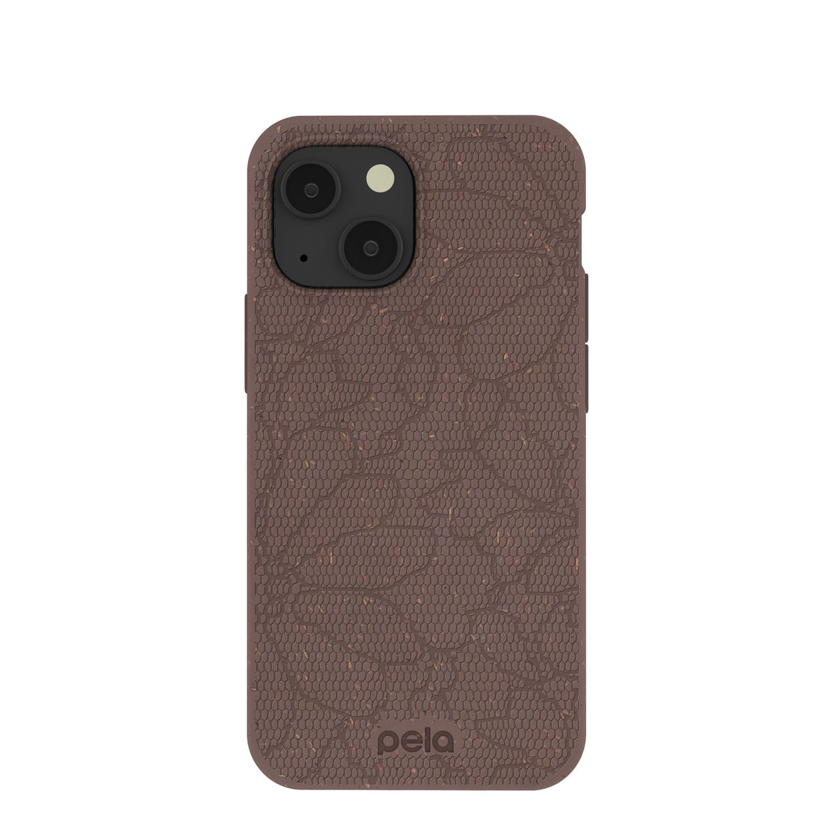 Chocolate Brown Lace Botanica iPhone 13 Mini Case