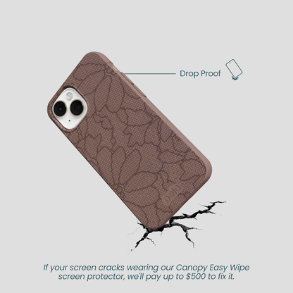 Chocolate Brown Lace Botanica iPhone 13 Mini Case