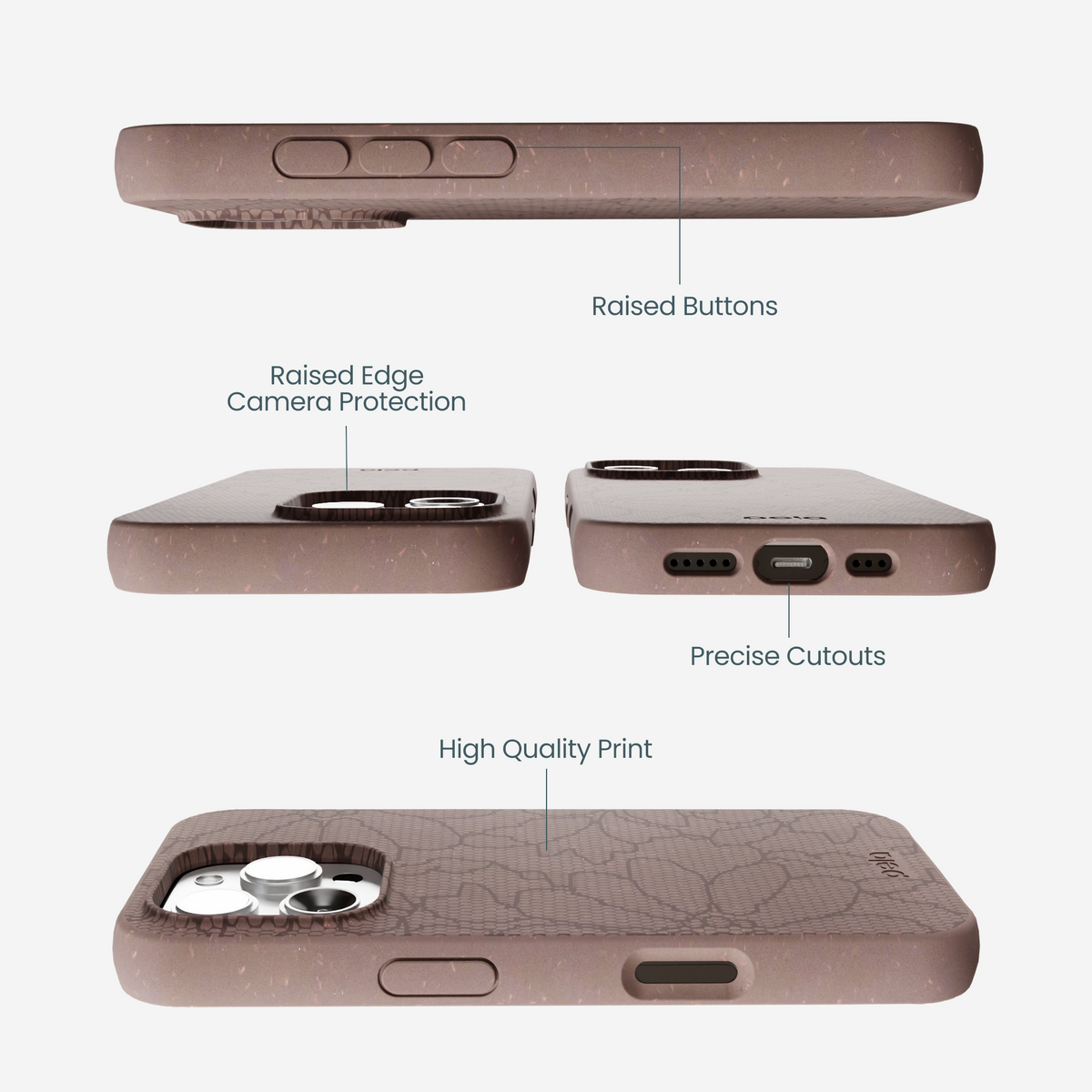 Chocolate Brown Lace Botanica iPhone 16 Pro Max Case
