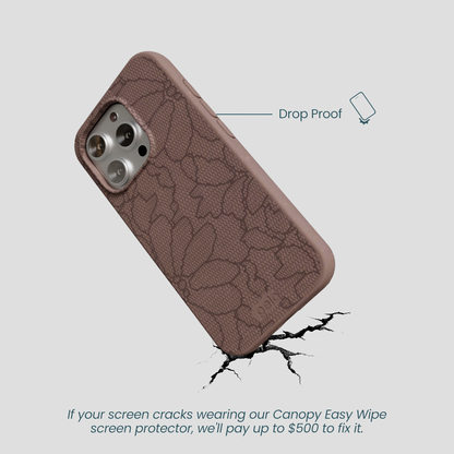 Chocolate Brown Lace Botanica iPhone 16 Pro Case