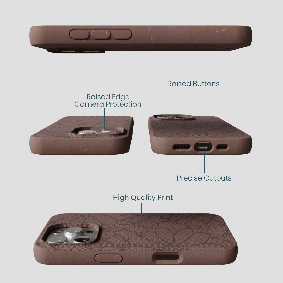 Chocolate Brown Lace Botanica iPhone 16 Pro Case