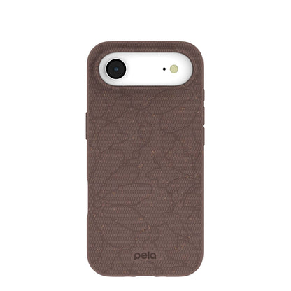 Chocolate Brown Lace Botanica iPhone Air Case