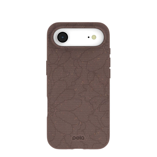 Chocolate Brown Lace Botanica iPhone Air Case