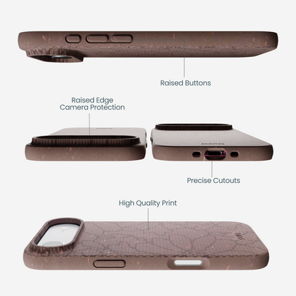 Chocolate Brown Lace Botanica iPhone Air Case