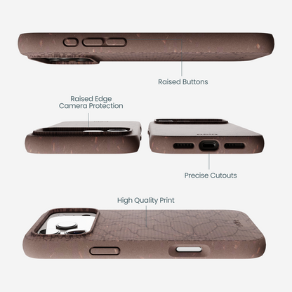 Chocolate Brown Lace Botanica iPhone 17 Pro Max Case