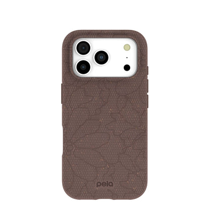Chocolate Brown Lace Botanica iPhone 17 Pro Case