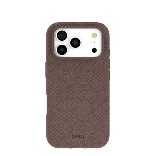 Chocolate Brown Lace Botanica iPhone 17 Pro Case