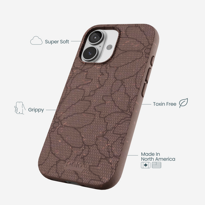 Chocolate Brown Lace Botanica iPhone 17 Case