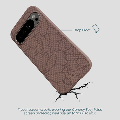 Chocolate Brown Lace Botanica Google Pixel 10 Pro XL Case