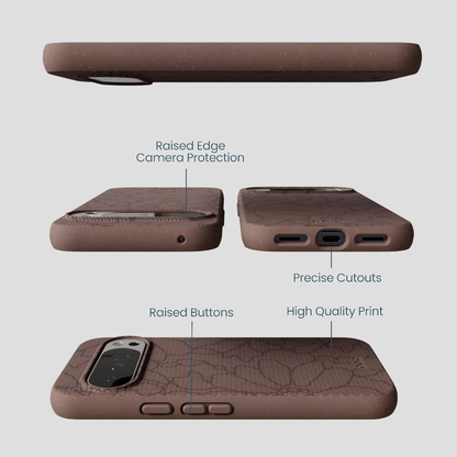 Chocolate Brown Lace Botanica Google Pixel 10 Pro XL Case