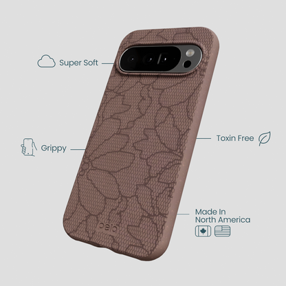 Chocolate Brown Lace Botanica Google Pixel 10 Pro XL Case