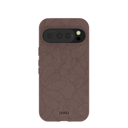 Chocolate Brown Lace Botanica Google Pixel 10/10 Pro Case