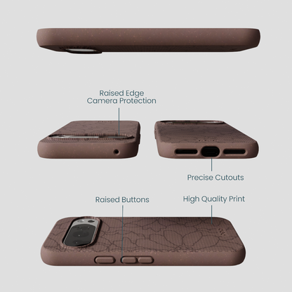 Chocolate Brown Lace Botanica Google Pixel 10/10 Pro Case