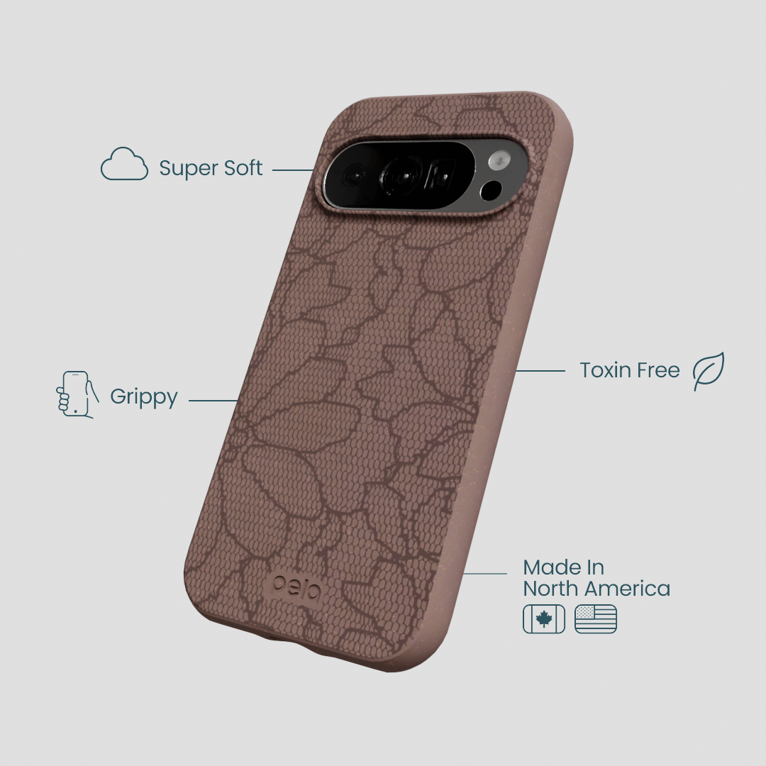 Chocolate Brown Lace Botanica Google Pixel 10/10 Pro Case