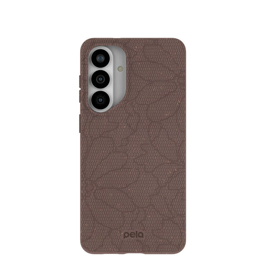 Chocolate Brown Lace Botanica Samsung Galaxy S26+(Plus) Case