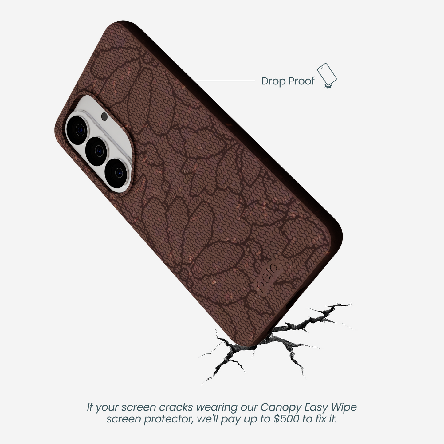 Chocolate Brown Lace Botanica Samsung Galaxy S26 Case