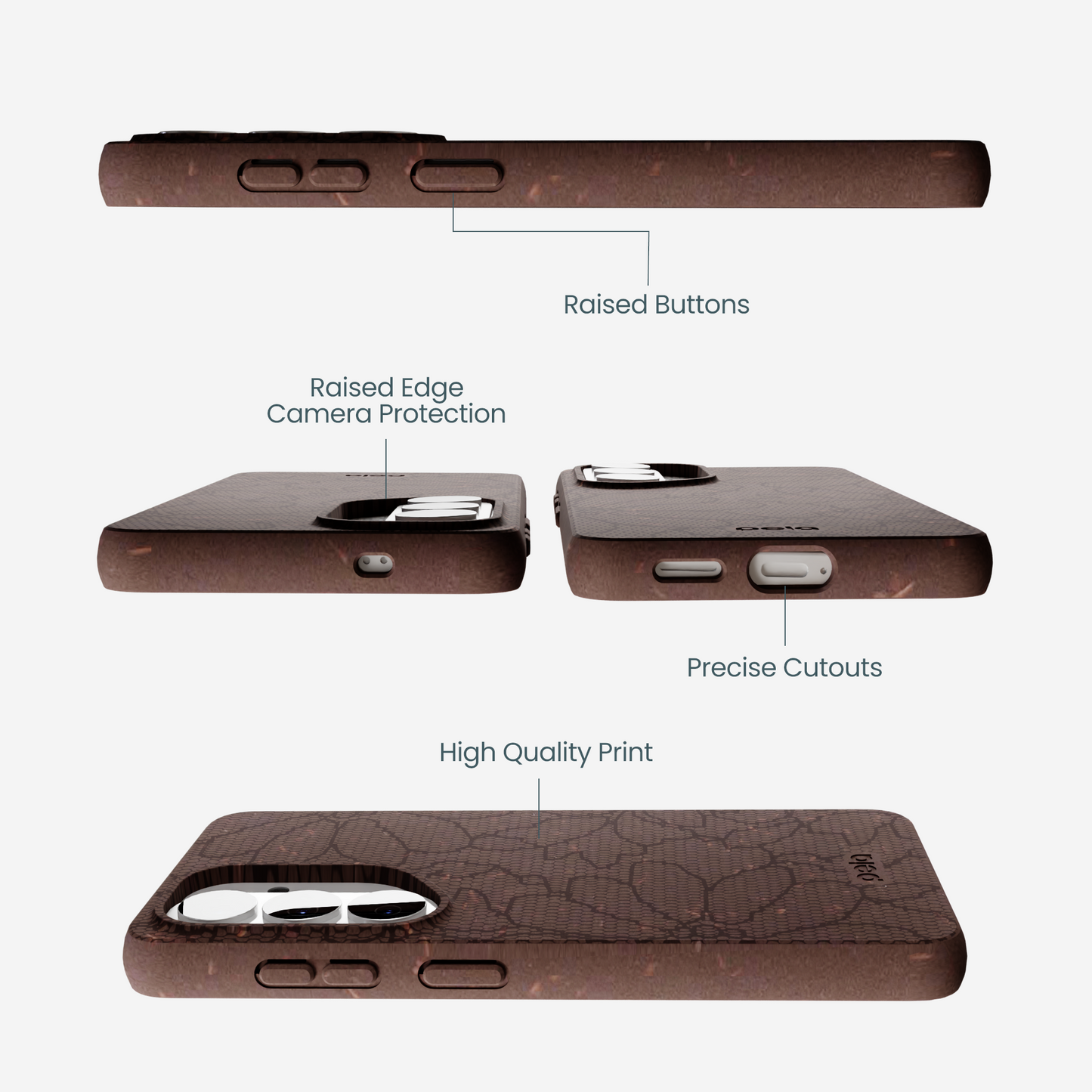 Chocolate Brown Lace Botanica Samsung Galaxy S26 Case