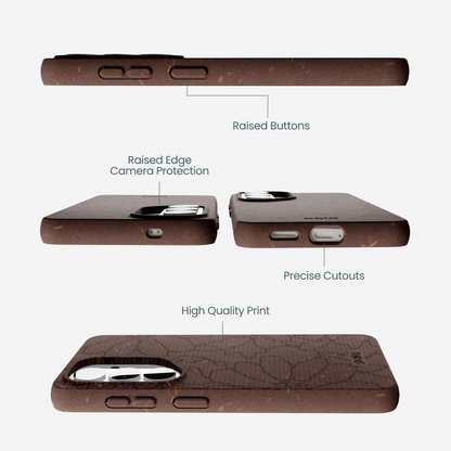 Chocolate Brown Lace Botanica Samsung Galaxy S26 Case