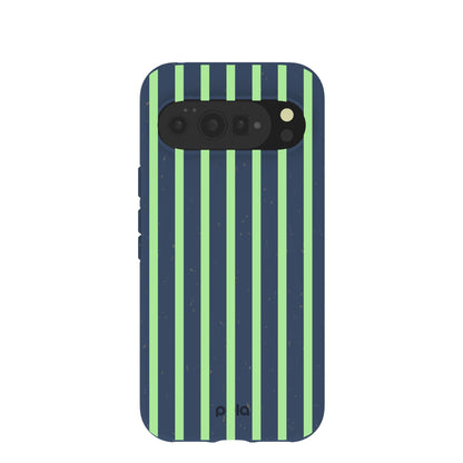 Navy Blue Laser Stripes Google Pixel 10 Pro XL Case