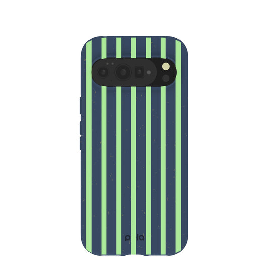 Navy Blue Laser Stripes Google Pixel 10 Pro XL Case