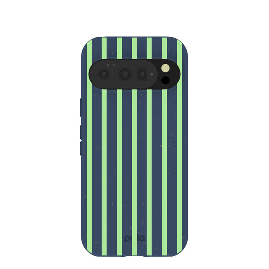 Navy Blue Laser Stripes Google Pixel 10/10 Pro Case