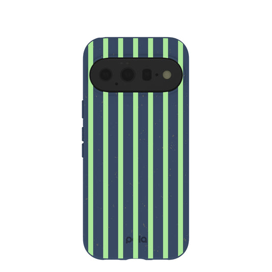 Navy Blue Laser Stripes Google Pixel 11 Case
