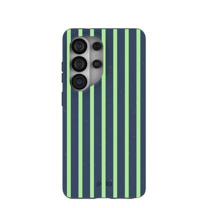 Navy Blue Laser Stripes Samsung Galaxy S26 Ultra Case