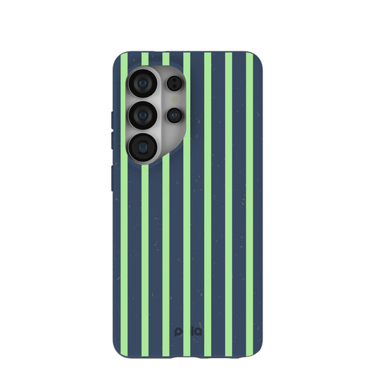 Navy Blue Laser Stripes Samsung Galaxy S26 Ultra Case