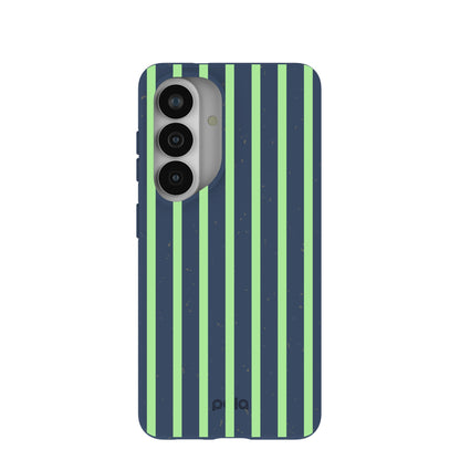 Navy Blue Laser Stripes Samsung Galaxy S26 Case