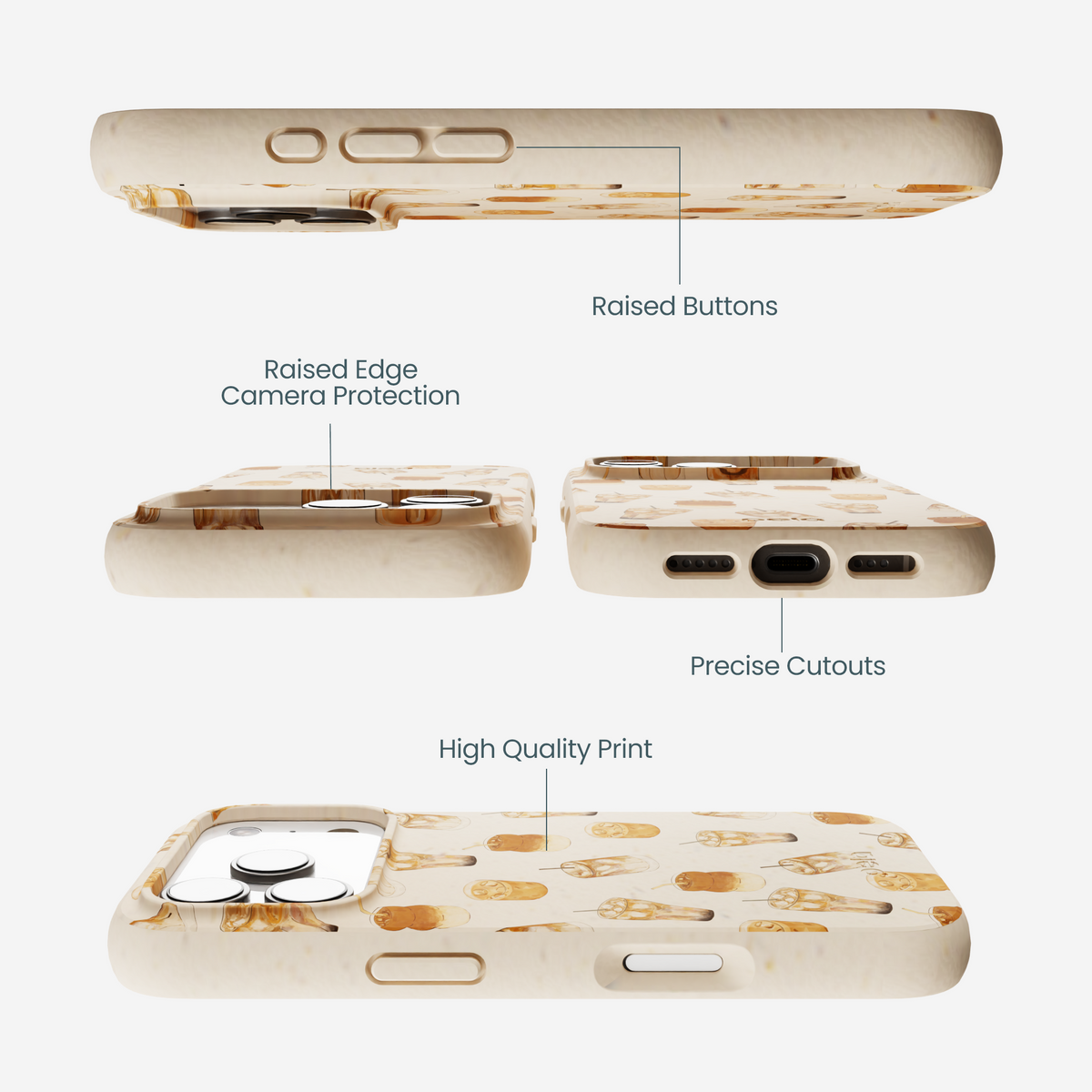 Seashell Latte Love iPhone 17 Pro Case