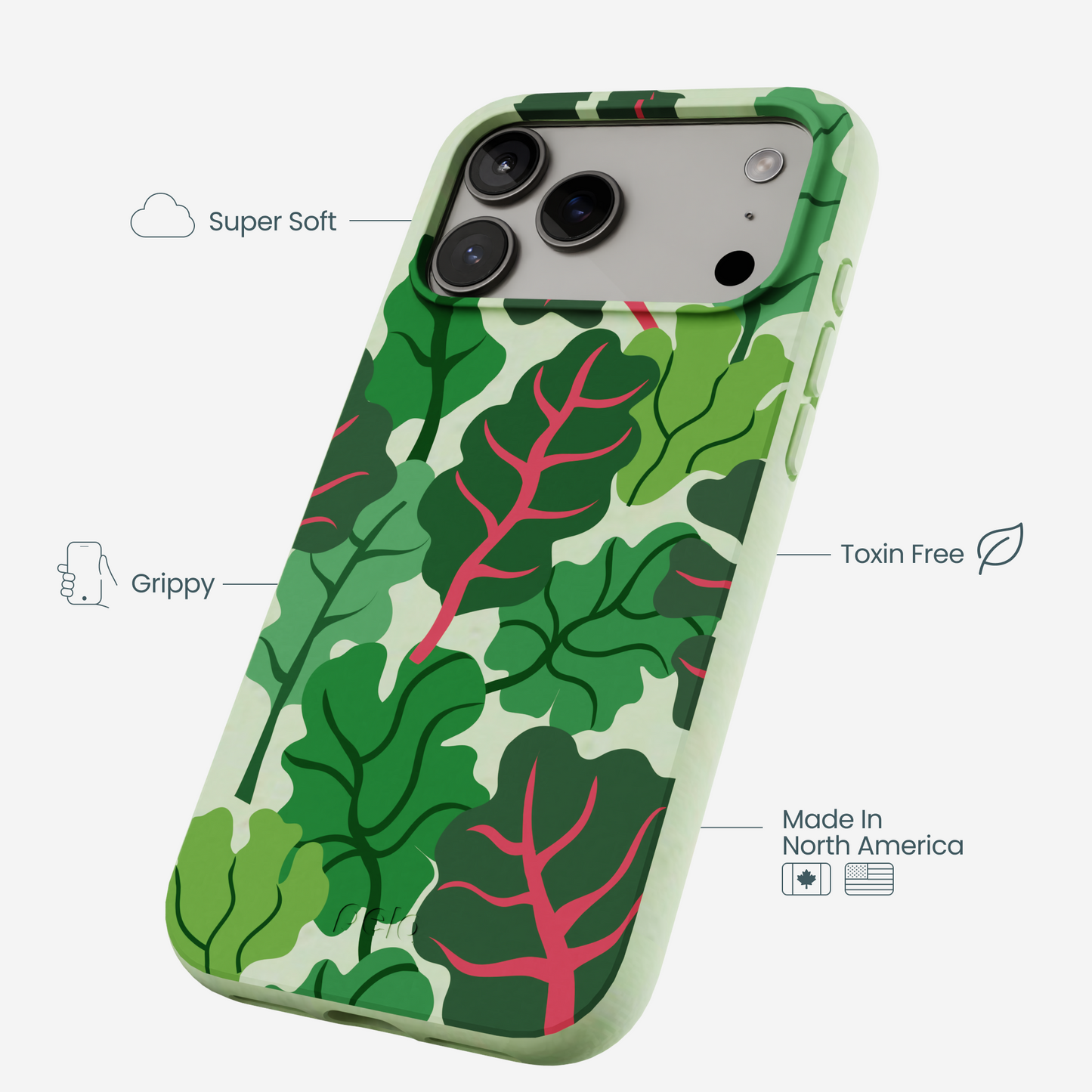Sage Green Leafy Greens iPhone 17 Pro Max Case