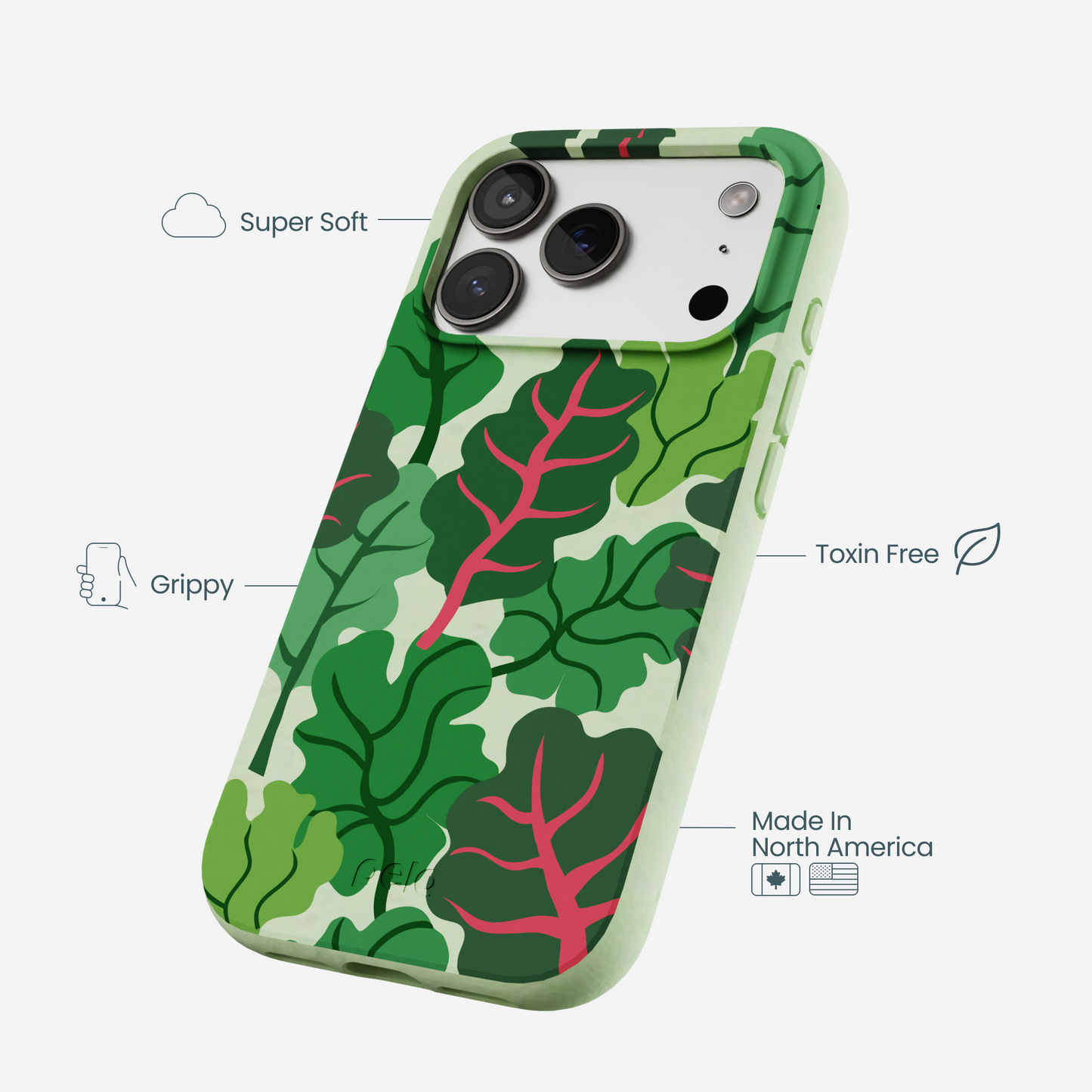 Sage Green Leafy Greens iPhone 17 Pro Case