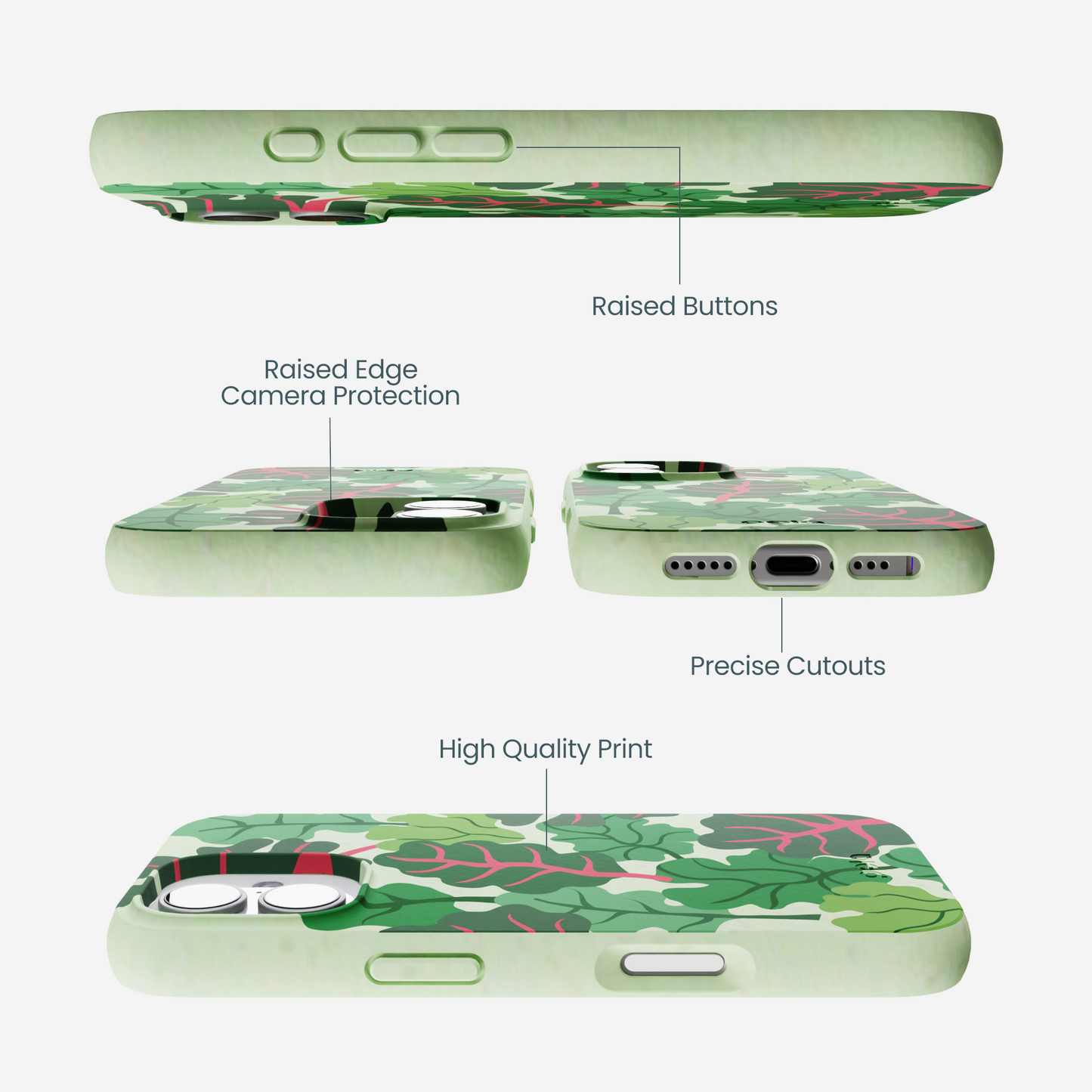Sage Green Leafy Greens iPhone 17 Case