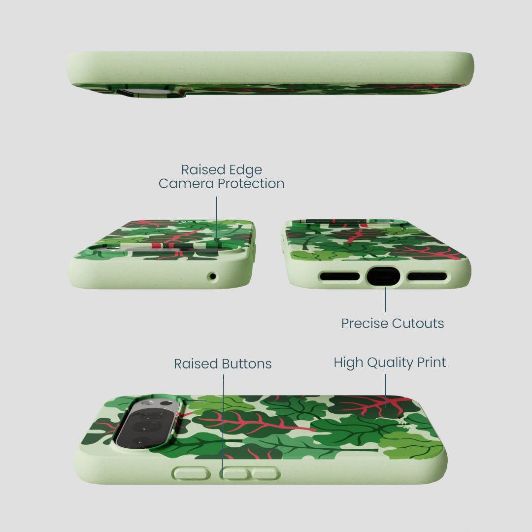 Sage Green Leafy Greens Google Pixel 10/10 Pro Case