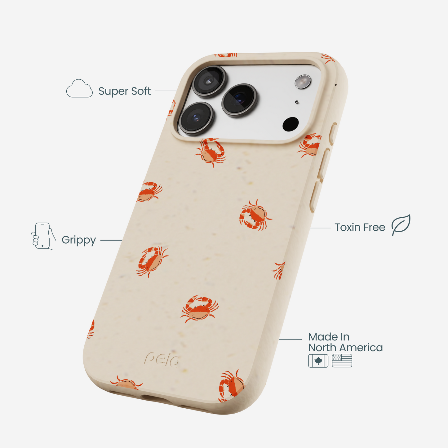 Seashell Lil Crabby iPhone 17 Pro Case