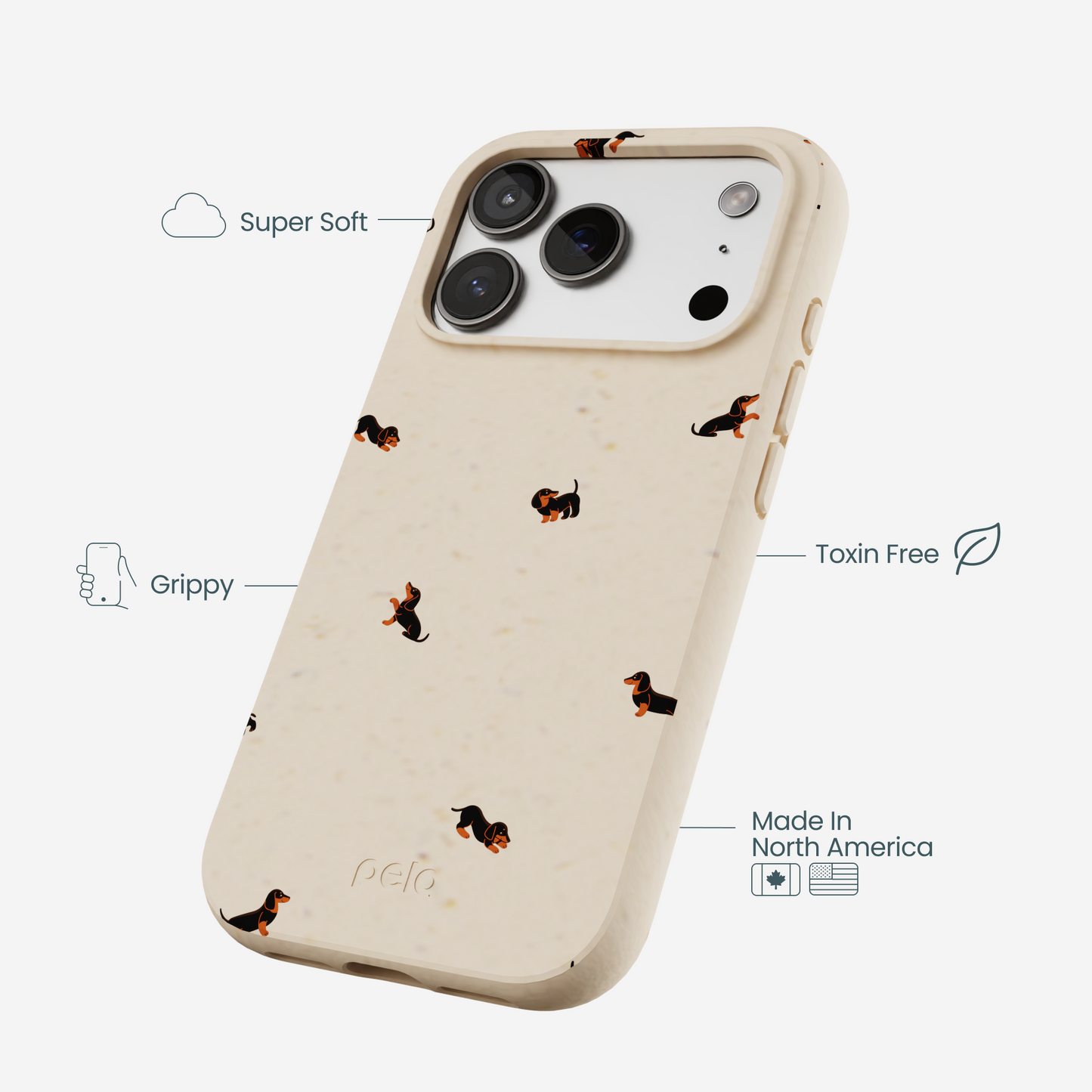 Seashell Lil Dachshunds iPhone 17 Pro Case