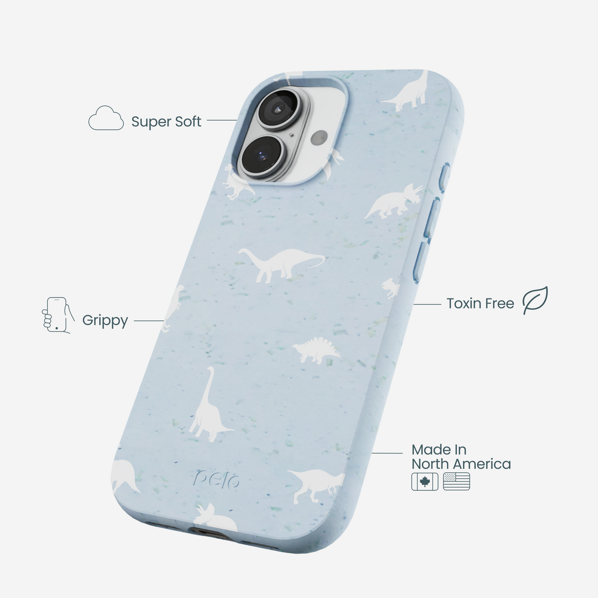 Powder Blue Lil Dinos iPhone 17 Case