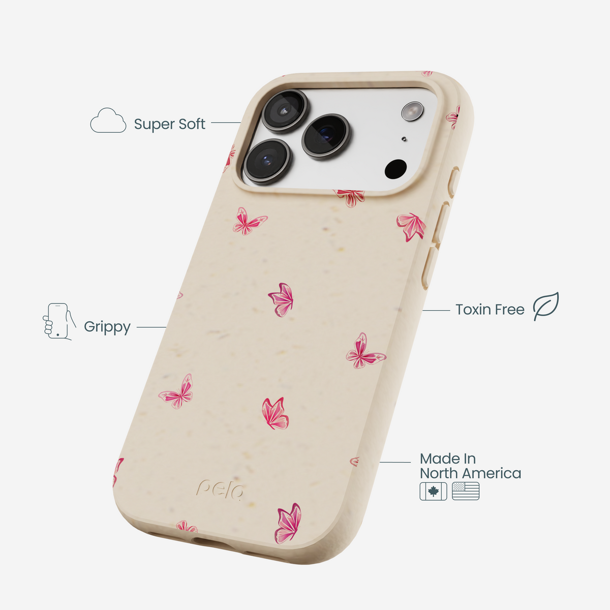 Seashell Lil Flutters iPhone 17 Pro Case
