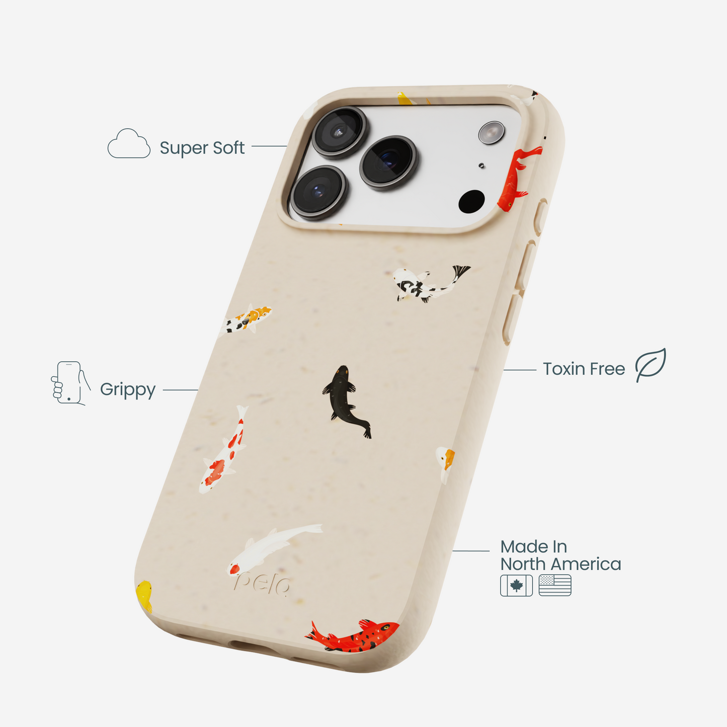 Seashell Lil Koi iPhone 17 Pro Case